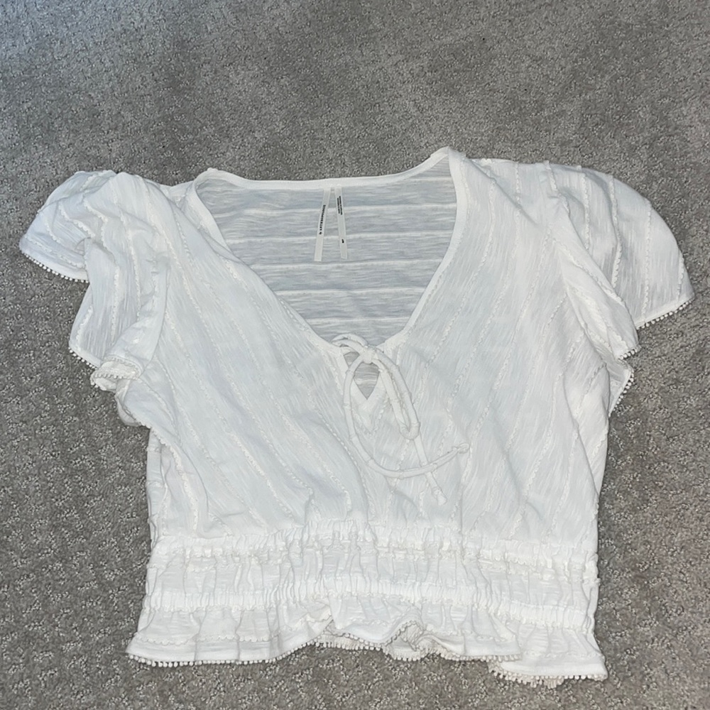 Anthropologie Cropped Cotton Blouse